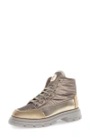 Candice Cooper Chado Genuine Shearling Lined Hiking Boot In Silver
