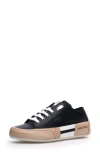 Candice Cooper Rock Patch Metallic Sneaker In Ecru Black