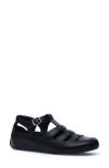 Candice Cooper Rock T-bar Fisherman Sandal In Black