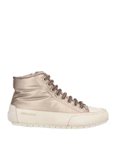 Candice Cooper Woman Sneakers Bronze Size 5 Textile Fibers, Leather In Yellow