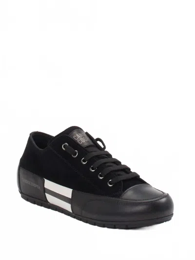 Candice Cooper Women's Rock Patch Fashion Leather Sneakers In Black, White