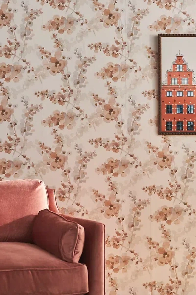 Candice Olson For York Wallcoverings Blossom Fling Wallpaper In Brown