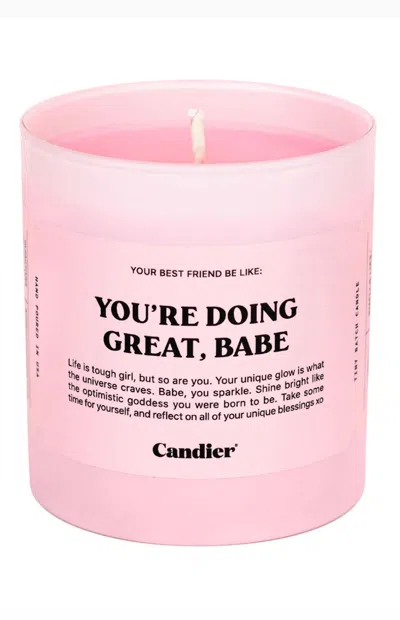 Candier You're Doing Great Candle In Pink