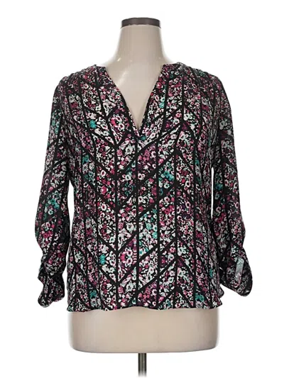 Pre-owned Candies Candie's 3/4 Sleeve Blouse In Black