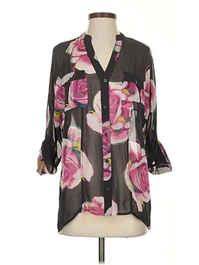 Pre-owned Candies Candie's 3/4 Sleeve Blouse In Black