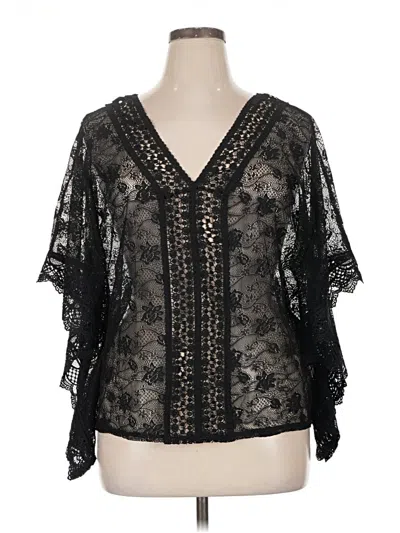 Pre-owned Candies Candie's 3/4 Sleeve Blouse In Black