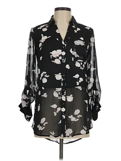 Pre-owned Candies Candie's 3/4 Sleeve Blouse In Black