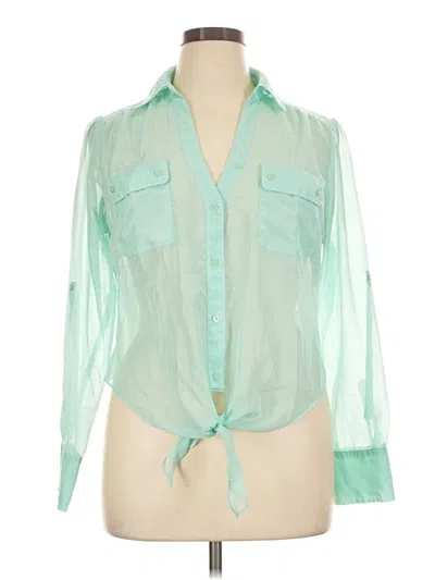 Pre-owned Candies Candie's 3/4 Sleeve Blouse In Green