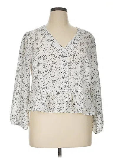 Pre-owned Candies Candie's 3/4 Sleeve Blouse In Ivory