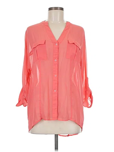 Pre-owned Candies Candie's 3/4 Sleeve Blouse In Orange