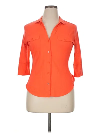 Pre-owned Candies Candie's 3/4 Sleeve Blouse In Orange