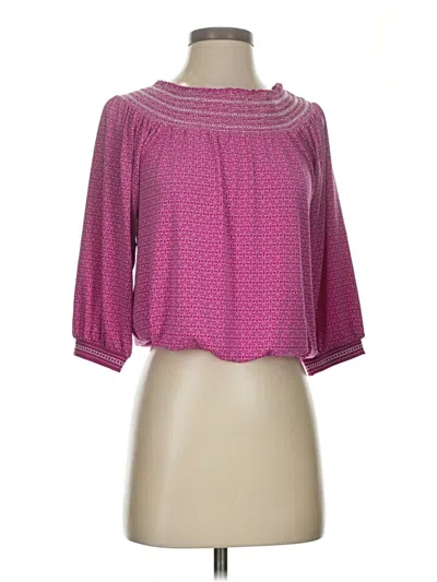 Pre-owned Candies Candie's 3/4 Sleeve Blouse In Pink