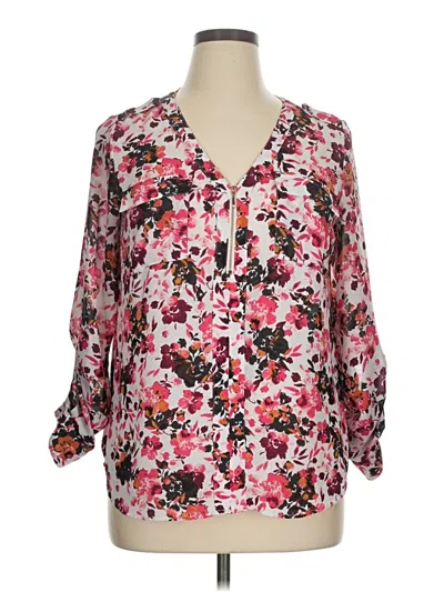 Pre-owned Candies Candie's 3/4 Sleeve Blouse In Pink