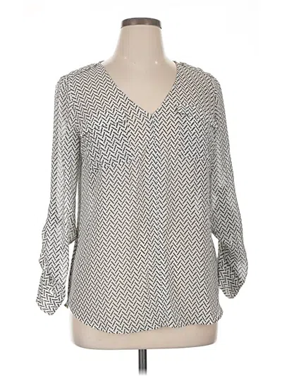 Pre-owned Candies Candie's 3/4 Sleeve Blouse In Silver