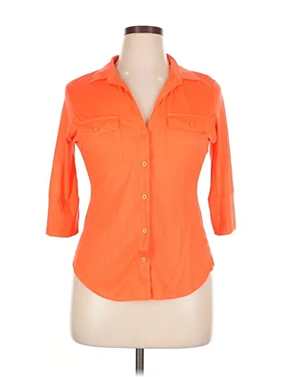 Pre-owned Candies Candie's 3/4 Sleeve Button Down Shirt In Orange