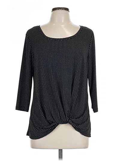 Pre-owned Candies Candie's 3/4 Sleeve Top Black Boatneck Tops