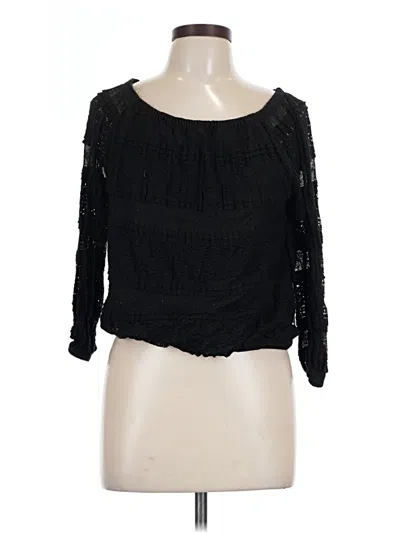 Pre-owned Candies Candie's 3/4 Sleeve Top Black Boatneck Tops