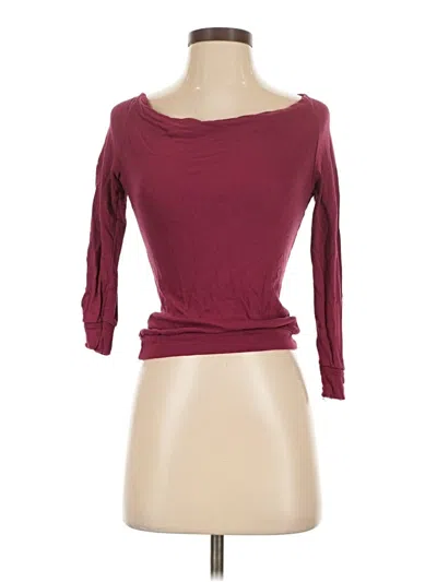 Pre-owned Candies Candie's 3/4 Sleeve T-shirt In Burgundy