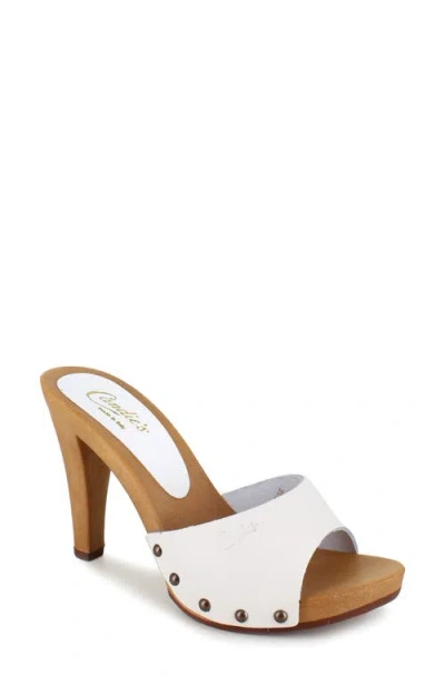 Candies Candie's Antonella Platform Sandal In White Leather