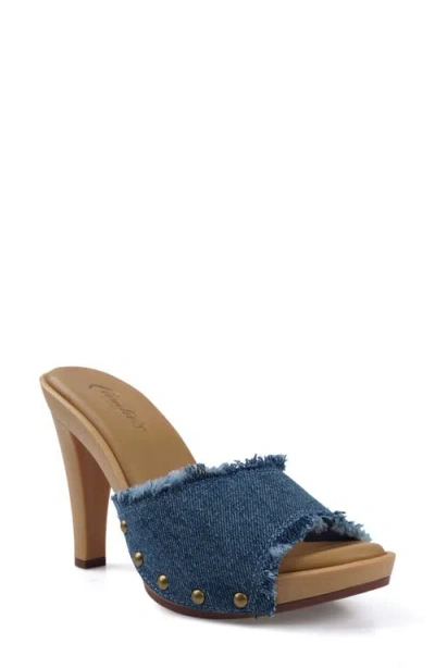 Candies Candie's Antonellaomg Slide Sandal In Blue Denim