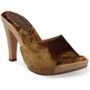 Candies Candie's Antonella Slide Sandal In Bronze Velvet