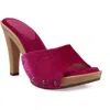 Candies Candie's Antonella Slide Sandal In Fuchsia Velvet