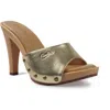 Candies Candie's Antonella Slide Sandal In Gold Leather