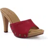 Candies Candie's Antonella Slide Sandal In Red Leather