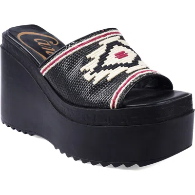 Candies Candie's Berina Platform Wedge Sandal In Black