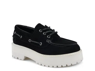 Candies Candie's Biz Platform Boat Shoe In Black