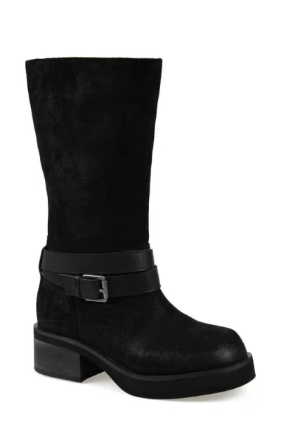 Candies Candie's Crib Block Heel Boot In Black