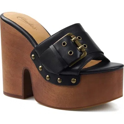 Candies Candie's Crista Platform Slide Sandal In Black