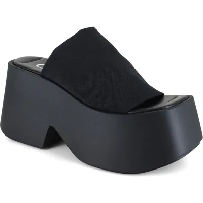Candies Candie's Danna Platform Slide Sandal In Black