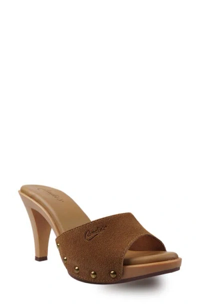 Candies Candie's Emiliana Platform Sandal In Tan Suede