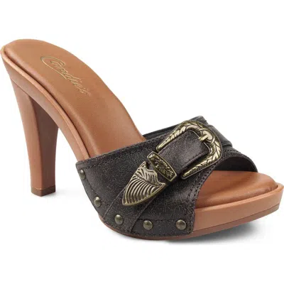 Candies Candie's Federica Platform Slide Sandal In Brown
