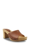 Candies Candie's Fidda Platform Slide Sandal In Tan Leather