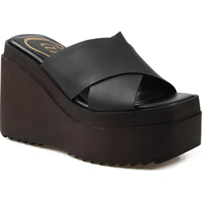 Candies Candie's Galina Platform Wedge Sandal In Black