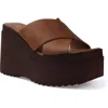 Candies Candie's Galina Platform Wedge Sandal In Tan