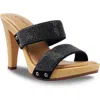 Shop Candies Candie's Genesys Platform Slide Sandal In Black Sequin