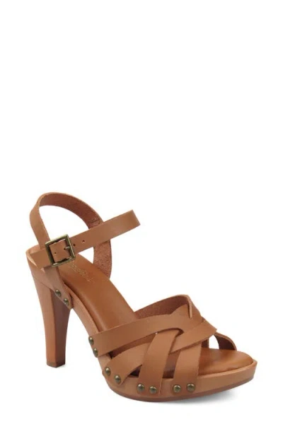 Candies Candie's Gia Ankle Strap Platform Sandal In Brown