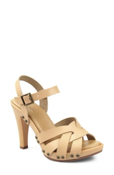 Candies Candie's Gia Ankle Strap Platform Sandal In Nude