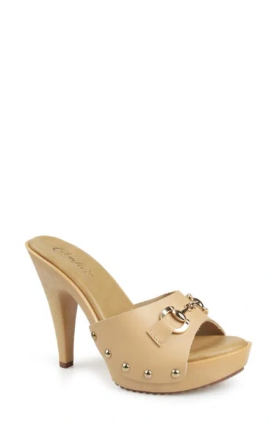 Candies Candie's Giulianna Platform Slide Sandal In Neutral