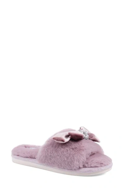 Candies Candie's Harmonyy Faux Fur Slide Slipper In Pink