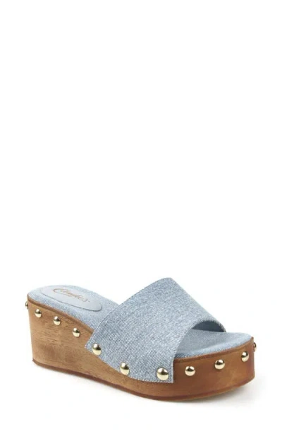 Candies Candie's Jewell Platform Wedge Slide Sandal In Multi