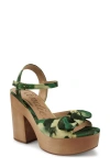 Candies Candie's Knotted Platform Sandal In Green