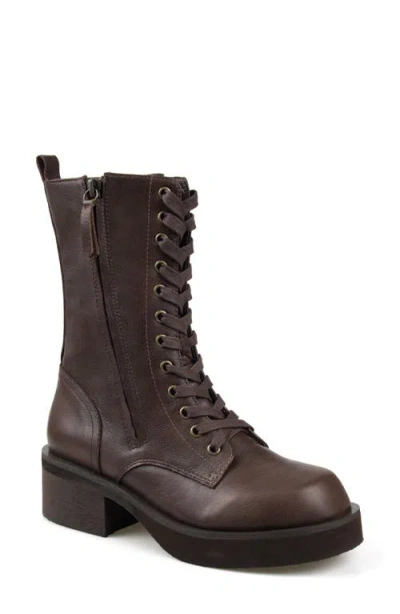 Candies Candie's Lace-up Boot In Brown