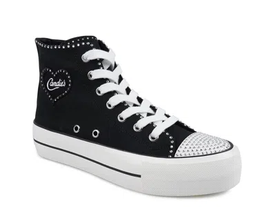 Candies Candie's Lizzy Platform Hightop Sneaker In Black