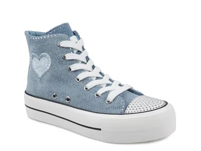 Candies Candie's Lizzy Platform Hightop Sneaker In Blue