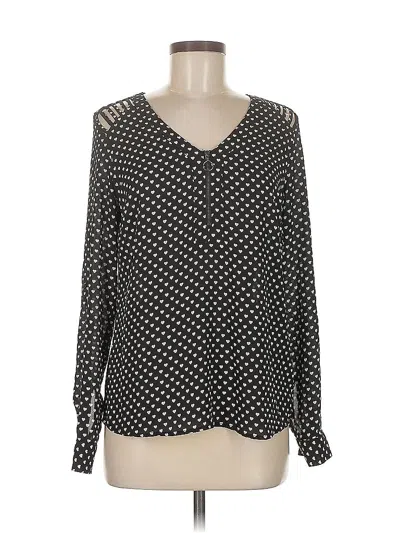 Pre-owned Candies Candie's Long Sleeve Blouse In Black