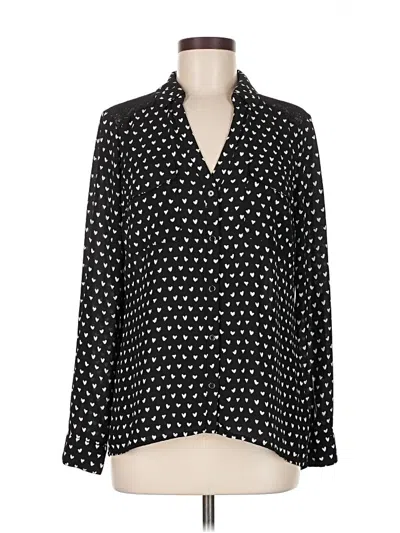 Pre-owned Candies Candie's Long Sleeve Blouse In Black